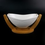 PD2260Y-Bowl with bamboo（Matte colored glaze）