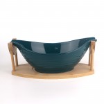 PD2395L-Bowl with bamboo（Bright colored glaze） 