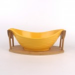 PD2395Y-Bowl with bamboo（Matte colored glaze）