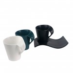 PD1858Y-Cup with saucer（Matte colored glaze）