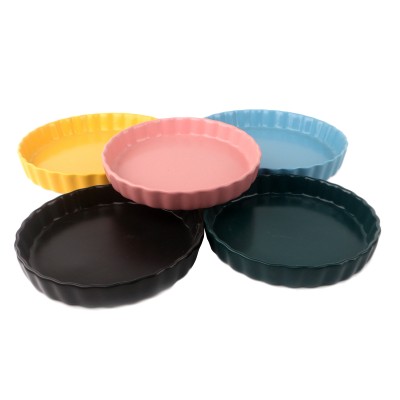PD2319Y-ROUND FRUIT PLATE （Matte colored glaze） 