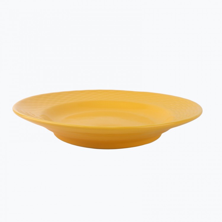 PD3311Y-SOUP PLATE（Matte colored glaze）
